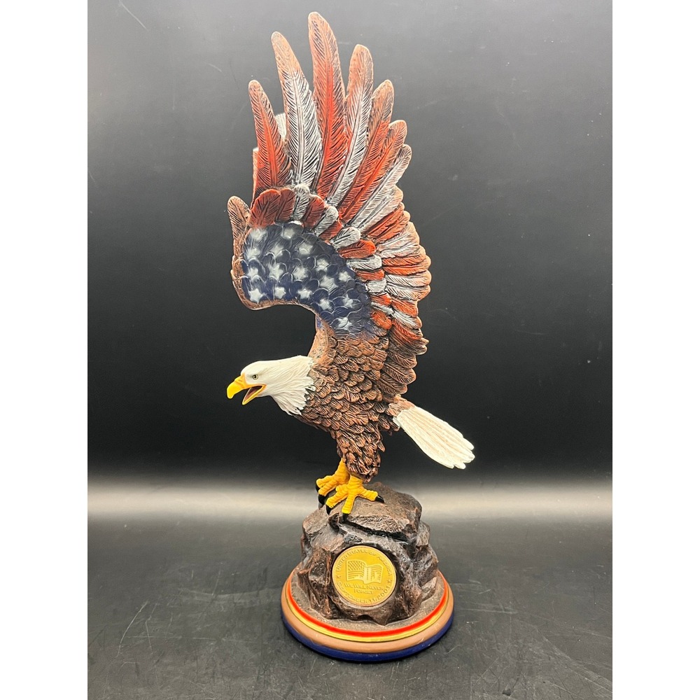 Bradford Exchange "We Will Never Forget" 9/11 Eagle Sculpture 10th Anniv. As Is